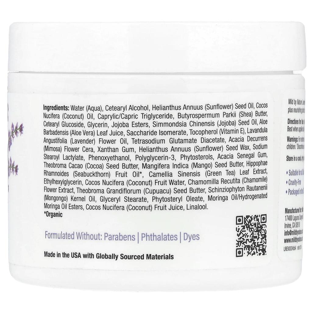 Mild By Nature Lavender Body Butter, 4 Oz (114 G)