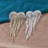 Fashion Party Wedding Rhinestone Clothing Accessories Alloy Brooch Pins Tassels Heart Shape