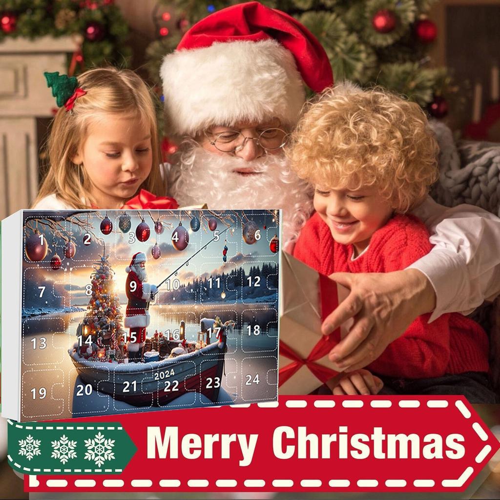 Рыболовные снасти Адвент-календарь для рыбных взрослых мужчин подростков мальчиков, рождественский сюрприз-подарок