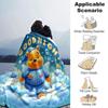 Piglet'S Sweet Dreams Flannel Blanket Super Soft Warm Cozy Blanket For Sofa Bed Office Travel Allseason Home Decor Gift