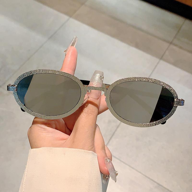 Small Frame Oval Sunglasses Women For Men Vintage Steampunk Trend Sun Glasses Hip Hop Luxury Brand Designer Metal Shades Uv400