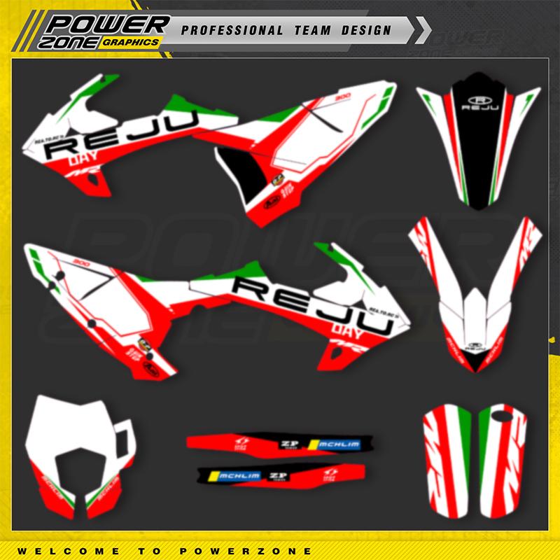 PowerZone Custom Team Graphics Background Decal Stickers Kits For RIEJU MR 300 2020 2021 Number Name Customize 01