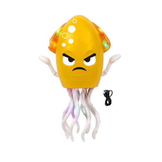 Electric Dancing Octopus Toy with LED Lights Music Smart Obstacle Avoidance Octopus Toy Toddlers Boys Girls Crawling Cartoon Octopus Toy