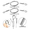 Picture Hanging Wire Set with Adjustable Lengths of 1m and 2m Featuring Small and Large Hook for Art and Mirrors Display