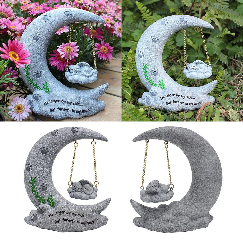 Resin Pet Memorial Stone Cat Passing Away Bereavement Gifts Cat Memorial Gifts Garden