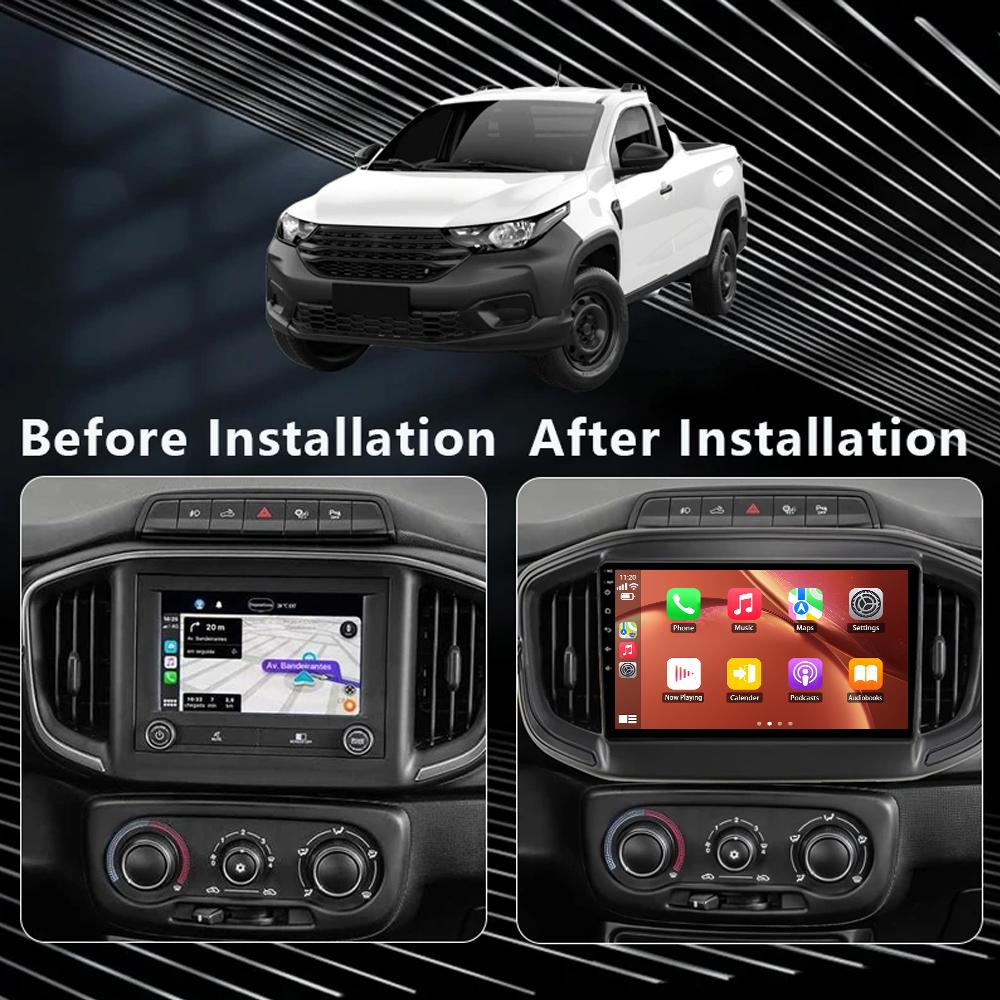 Android 2K Car Radio For Fiat Strada 2020 2021 2022 Video Multimedia Player Navigation Stereo GPS Carplay Autoradio