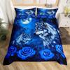 Пододеяльник Волк Полуторный Кингсайз Рев Волков Дикая Природа Комплект Постельного Белья Аврора Животные Галактический Принт Чехол для Одеяла для Детей Мальчиков