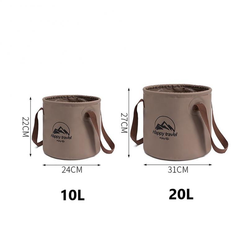 Portable Fishing Bucket Multipurpose Water Storage Bag Travel Camping Folding Bucket Multi-functional Folding