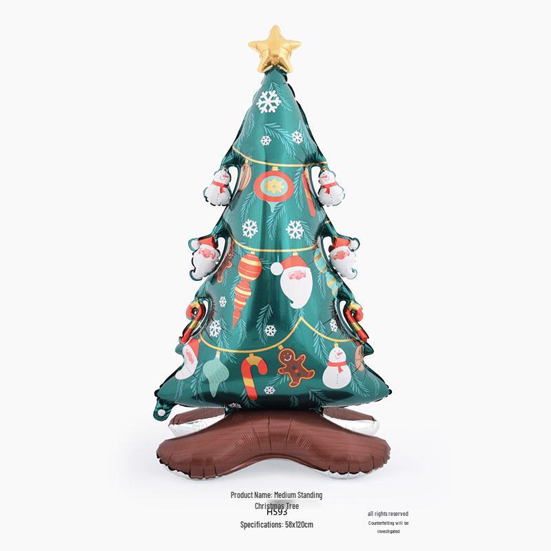 3D Santa and Sleigh with Reindeer Balloon Decor Set