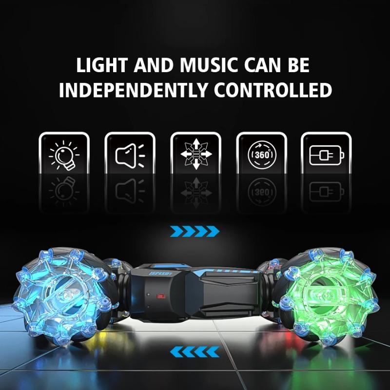 Радиоуправляемый трюковой автомобиль 4WD, 2,4G беспроводные автомобили с дистанционным управлением с RC часами, сенсор жестов, светодиодная подсветка, вращение, дрифт, подарок, электронная игрушка для детей, мальчиков