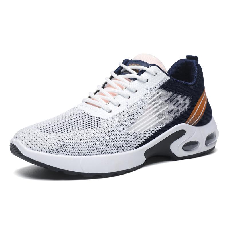 Men's Shoes Summer Mesh Breathable Sports Shoes Air Cushion Running Shoes Trendy Fashion Single Shoes Color Matching Large Size Casual Shoes
