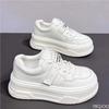 New Women's Thick Soled Versatile Casual Board Shoes White Spring Casual Simple Comfortable Height Increasing Women's S