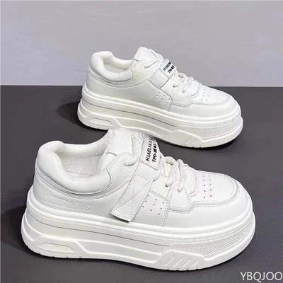 Новая женская универсальная повседневная обувь на толстой подошве белая весенняя повседневная простая удобная увеличивающая рост женская