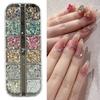 Colorful Nail Rhinestones Star Moon Round Square Nails Art Decorations  Nail Beauty