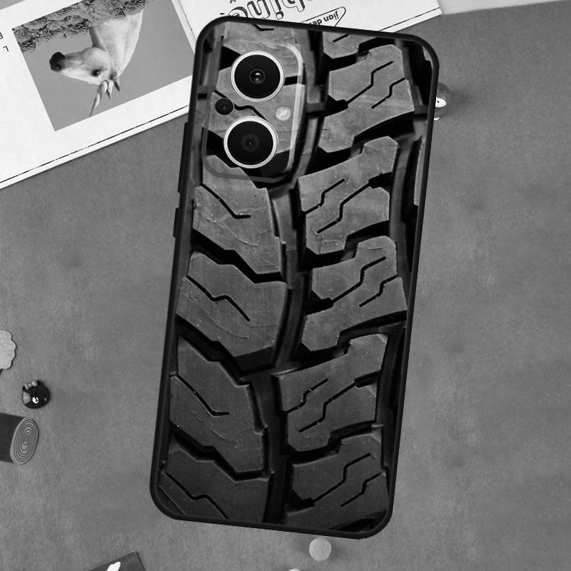 Tire Tread Wheel For OPPO Reno 7 8 Lite 10 11 12 13 14 Pro 8T 11F 12F 13F 14F OPPO Find X8 X5 X6 X9 Pro Case