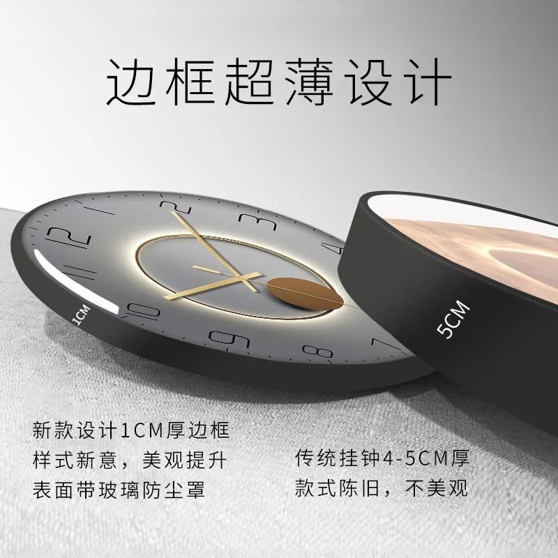 Простые и стильные 12-дюймовые бесшумные настенные часы: Кварцевые часы для гостиной — украшение гостиной в скандинавском стиле