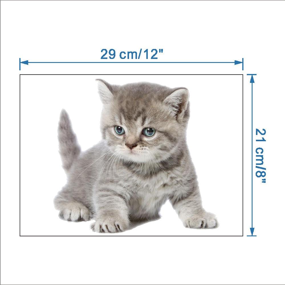 3D Cartoon Cats Toilet Wall Stickers For Kids Baby Rooms Poster Home Decor Cute Animal Cat PVC Self-adhesive Art
