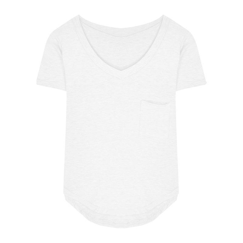 T-shirt for Women In Summer V-neck Design Inner Layer Irregular Base Shirt Spicy Girl Pure Desire Style Short Sleeved Top Shirt