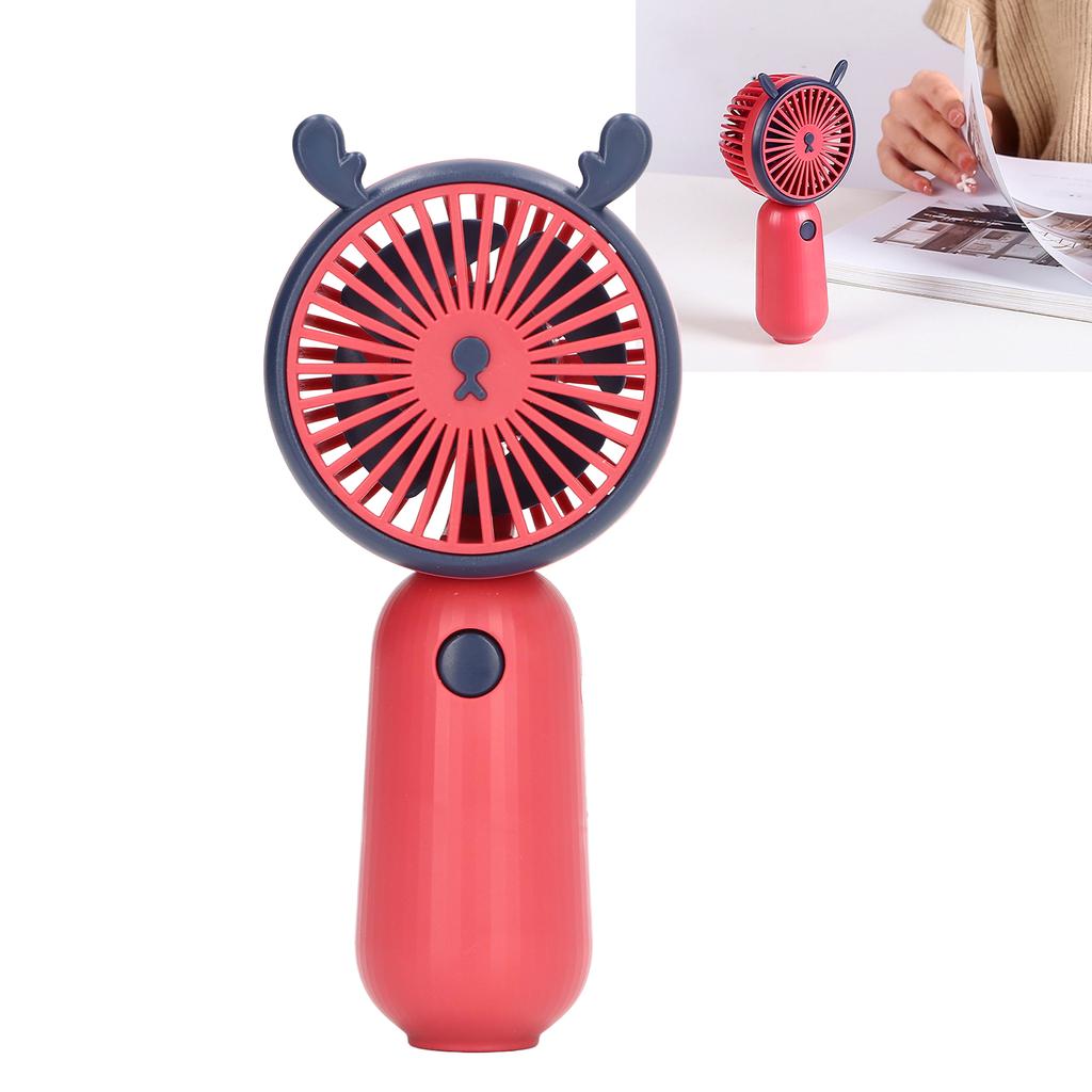 Ручной вентилятор USB зарядка портативный мини красный рог животного милый стиль работающий от батареи вентилятор для Tr