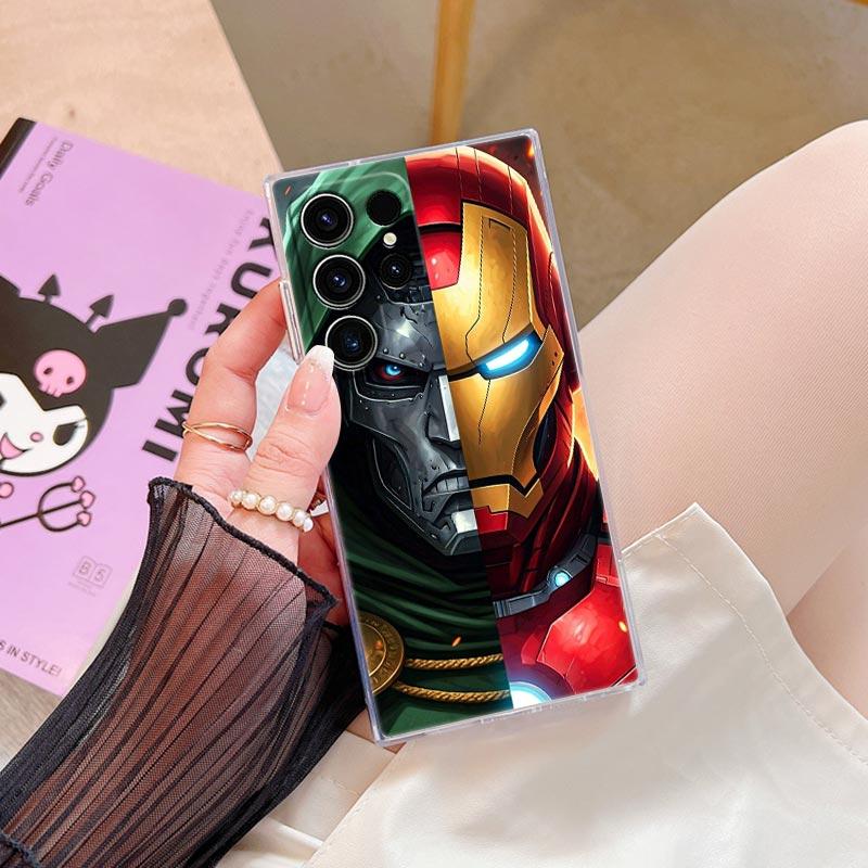 Прозрачный чехол Mavel The Avengers для Samsung Galaxy S26 S25 Ultra S24 S22 S26 Plus S20 S23 S21 S25 FE 5G Прозрачная силиконовая крышка