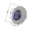 Fashion 18K Gold Plated 13*18MM Fancy Vivid Courndum Ring for Women Engagement Gift 925 Sterling Silver Fine Jewelry