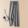 Thick Warm Knitted Casual Chic Basic Soft Elastic High Waist Women's Pants Korean Fashion Straight Ankle-Length Pants For Women