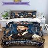3PC Custom Name Barber Shop Vintage Style Bedding Set Printed  Bedding Set Duvet Cover Closure Includes 1 Duvet Cover & 39 Pillowcases for Bedroom