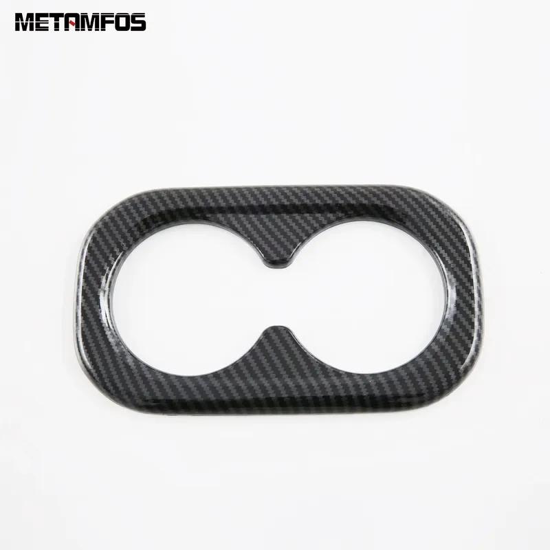 For Honda CR-V CRV 2024 2025 Carbon Fiber Rear Cup Holder Water Bottle Decoration Frame Interior Accessories Car Styling