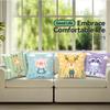 4 Pcs Cute Cartoon Animals Single-Sided Printed Pillowcase Cushion Cover,Suitable For Living Room,Bedroom,Car Decoration