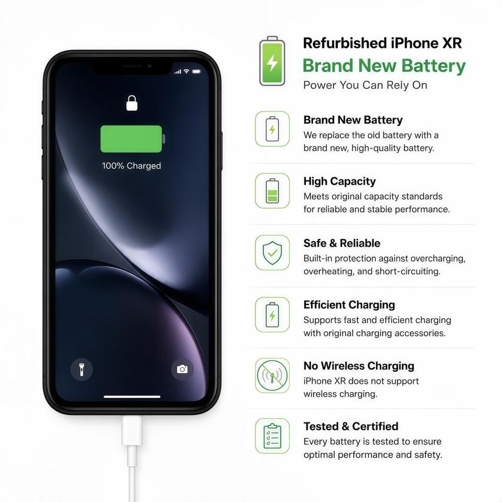 Восстановленный Apple iPhone Xr 6,1'' 3 ГБ ОЗУ 64 ГБ ПЗУ Черный 4G LTE Разблокированный смартфон с одной SIM-картой