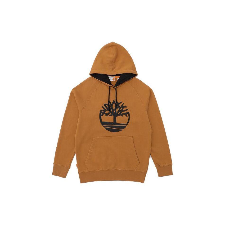 Timberland Толстовка с капюшоном и длинными рукавами Oyster River Tree Logo Print, мужская толстовка, желтая A69WN-P47