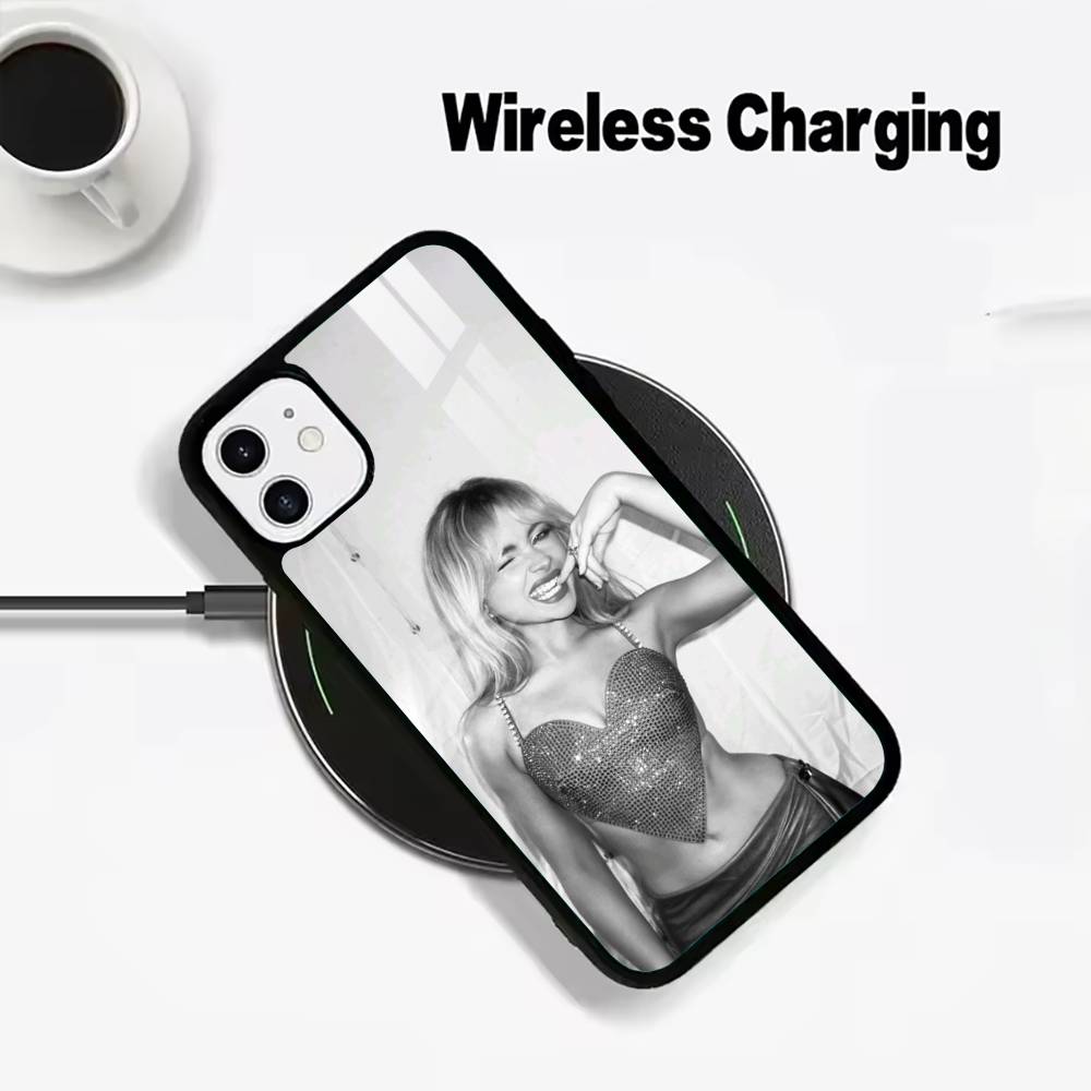 Singer S-Sabrina C-Carpenter Wireless charging phone case compatible with iPhone 17/16/15/14/13/12/11