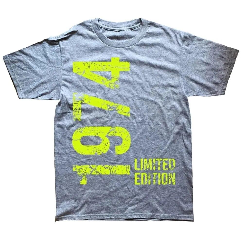 Unisex Women Birthday Anniversary T-shirts 1974 50th 50 Years Old Limited Edition Vintage Cotton T Shirt Gift Short Sleeve Tee Tops