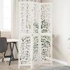 VidaXL Room Divider 3 Panels, Room Separator, Privacy Screen, Living Room Bedroom Screen, White Wood 358735