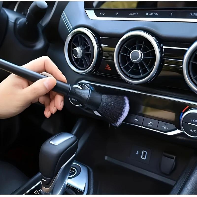 Кисть для детализации салона автомобиля, Щетка для чистки с мягкой щетиной, Щетка для удаления пыли, Инструмент для чистки салона автомобиля