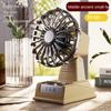 Мини-вентилятор с зарядкой через USB, портативный вентилятор для кемпинга, настольный вентилятор в стиле ретро, летний