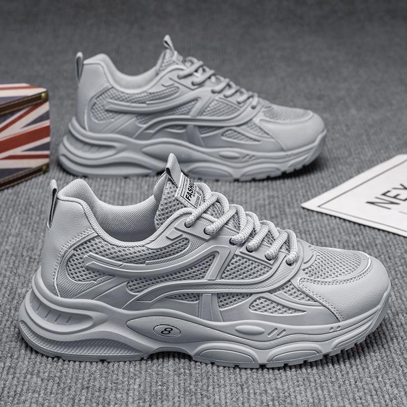 New Fashion Men 's Four Seasons Comfortable Thick Sole Shoes Students BoysTrending Soft Sole Breathable Casual Running Sneakers