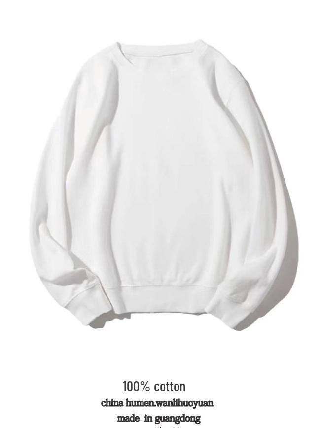 Весенний свитшот с круглым вырезом: Со спущенным плечом, однотонная, с длинным рукавом, рабочая одежда с принтом логотипа.