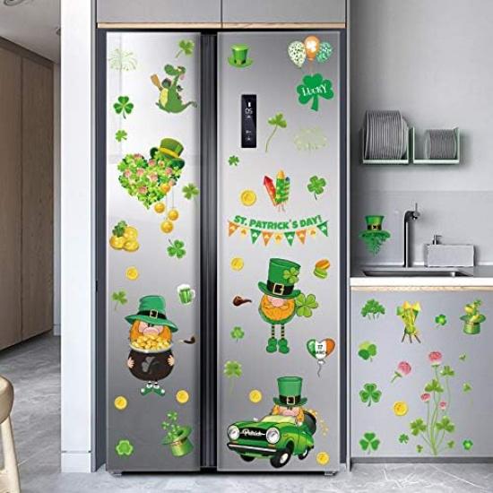 192 PCS 16 Sheets St Patricks Day Decorations Holiday Spring Window Clings - St. Patrick's Day Window Clings Decor Stickers Decals for Glass Window
