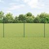 VidaXL Chain Link Fence with 22 U-Posts Green 1.6x25 M Steel 3336256