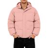 Men's Oversized Casual Down Jacket With Long Sleeves And Hood