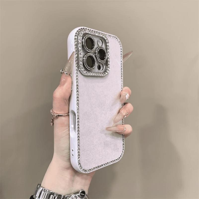 Противоударный чехол с блестящим краем для iPhone 14/15 Pro Max/16 - Роскошный высококачественный вид