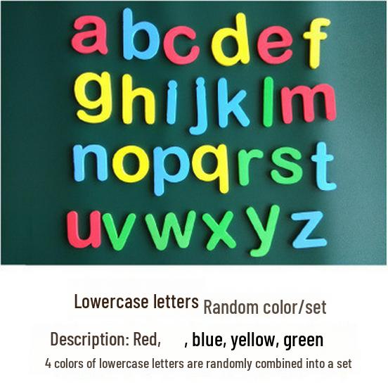 Магнитные наклейки с буквами алфавита и цифрами для раннего образования: 26 цветных заглавных букв для досок и холодильников