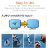 Набор инструментов для ремонта лобового стекла автомобиля с жидкостью для ремонта стекла