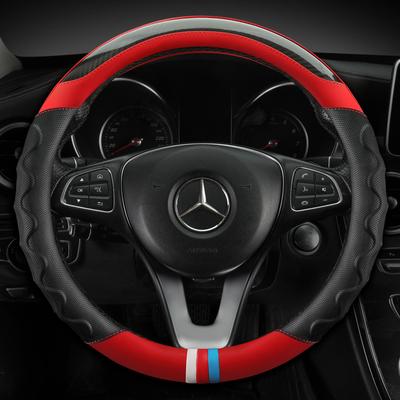 Кожаный чехол на руль автомобиля из углеродного волокна для моделей Mercedes Ben AMG 38 см AC CLA E GLA GLC GLE SB CLS Class