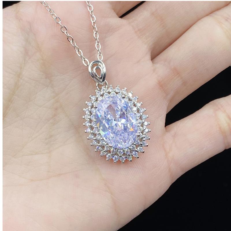 BELLA BOX Palace Style Luxury Simulation Pink Tourmaline Pendant Suitable For Women's Daily Party Fashion Jewelry