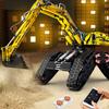 MOLD KING 17018, технические наборы для сборки автомобилей, вездеходный экскаватор, грузовик-гусеничный грузовик, кирпичи, игрушки, радиоуправляемая инженерная машина для мальчиков