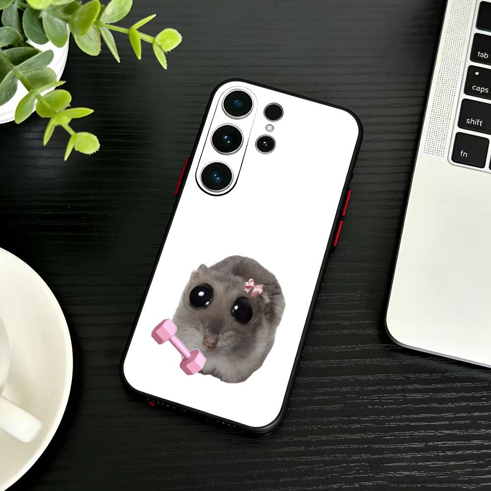 Big-eyed goofy Mouse Phone Case For Samsung S26,S25,S24,S23,S22,S21,S20,S30,Ultra,Plus,Fe,Note,5G Black Cover