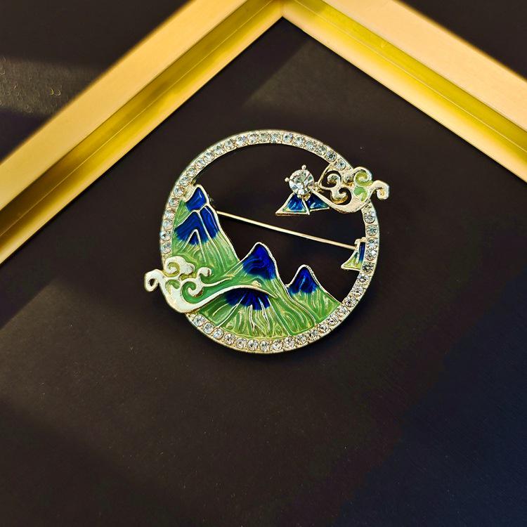 Элегантная китайская ретро эмалевая брошь Феникс и Бабочка для женщин