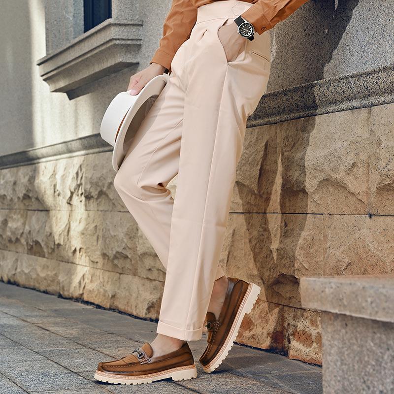 Популярные 2025 Европейский Стиль Кожаные Туфли Мужские Business Casual Британский Стиль Мокасины Кожаные Мужские Туфли Большого Размера 46